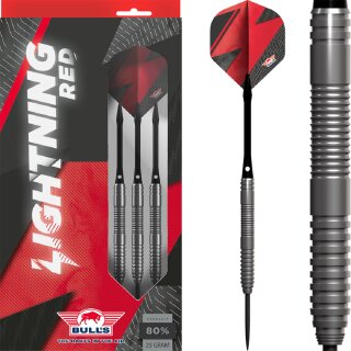 3er Set Steeldarts Bulls Lightning Red