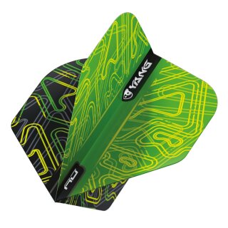 Dart Flights Red Dragon Yin Yang Yellow & Green 6973